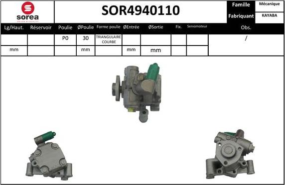 EAI SOR4940110 - Pompa idraulica, Sterzo autozon.pro