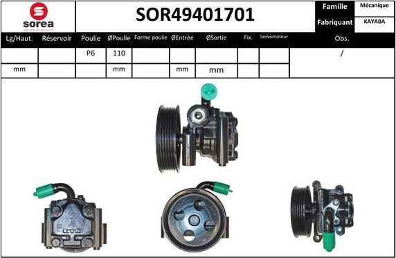 EAI SOR49401701 - Pompa idraulica, Sterzo autozon.pro