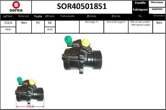 EAI SOR40501851 - Pompa idraulica, Sterzo autozon.pro