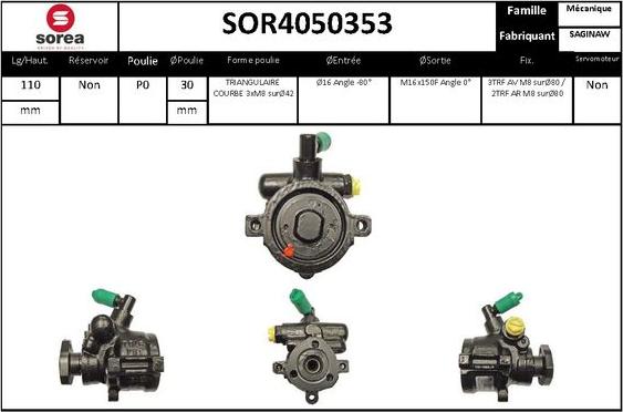 EAI SOR4050353 - Pompa idraulica, Sterzo autozon.pro