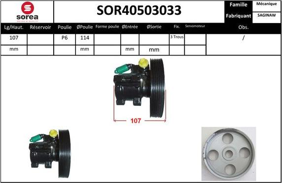 EAI SOR40503033 - Pompa idraulica, Sterzo autozon.pro