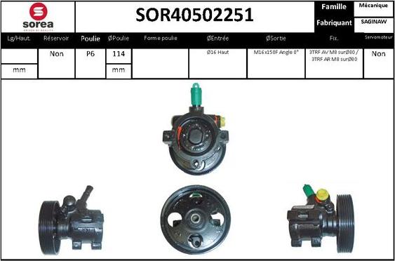 EAI SOR40502251 - Pompa idraulica, Sterzo autozon.pro