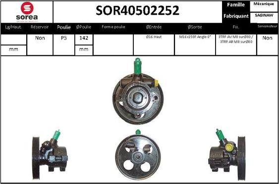 EAI SOR40502252 - Pompa idraulica, Sterzo autozon.pro