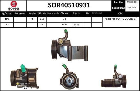 EAI SOR40510931 - Pompa idraulica, Sterzo autozon.pro