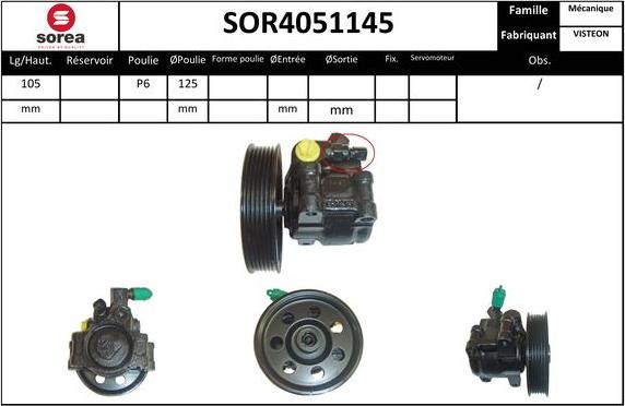 EAI SOR4051145 - Pompa idraulica, Sterzo autozon.pro