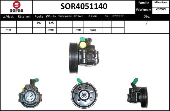 EAI SOR4051140 - Pompa idraulica, Sterzo autozon.pro