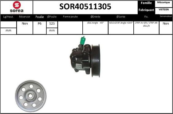 EAI SOR40511305 - Pompa idraulica, Sterzo autozon.pro