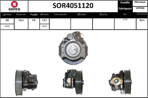 EAI SOR4051120 - Pompa idraulica, Sterzo autozon.pro