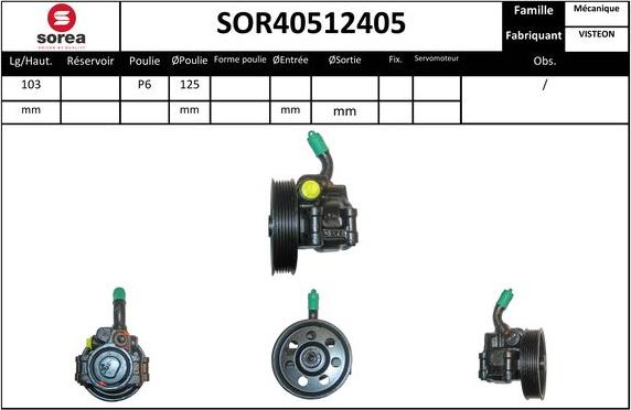 EAI SOR40512405 - Pompa idraulica, Sterzo autozon.pro