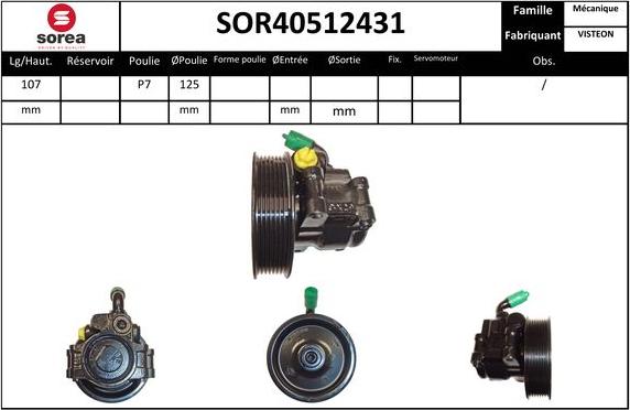 EAI SOR40512431 - Pompa idraulica, Sterzo autozon.pro