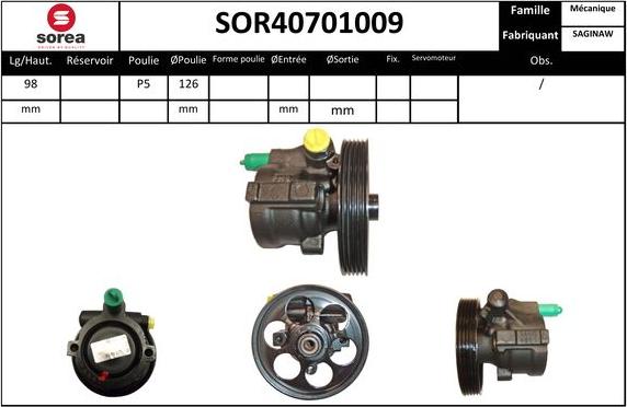 EAI SOR40701009 - Pompa idraulica, Sterzo autozon.pro