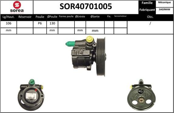 EAI SOR40701005 - Pompa idraulica, Sterzo autozon.pro