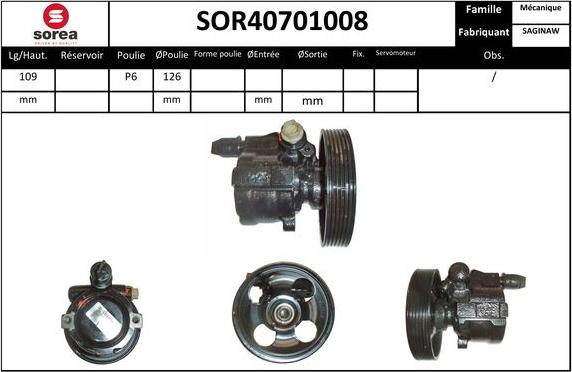 EAI SOR40701008 - Pompa idraulica, Sterzo autozon.pro