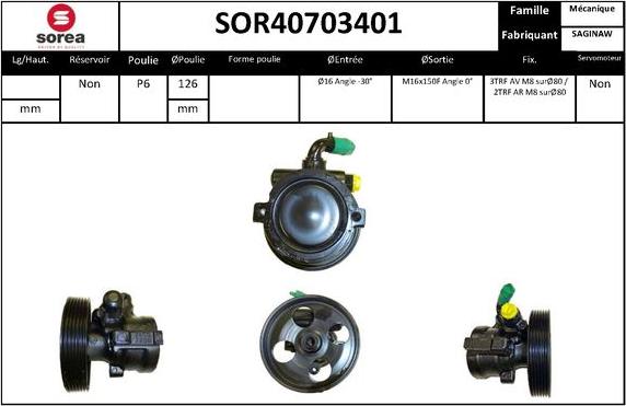 EAI SOR40703401 - Pompa idraulica, Sterzo autozon.pro