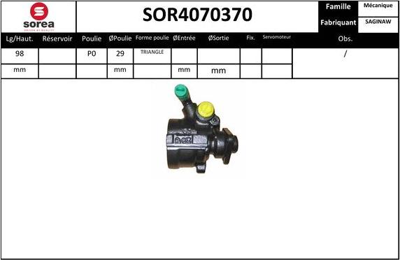 EAI SOR4070370 - Pompa idraulica, Sterzo autozon.pro