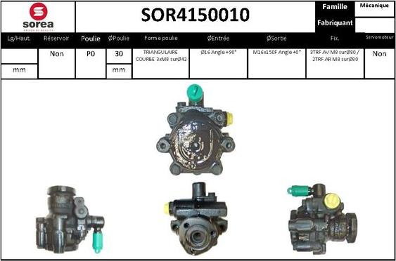 EAI SOR4150010 - Pompa idraulica, Sterzo autozon.pro