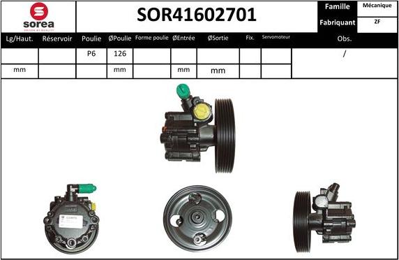 EAI SOR41602701 - Pompa idraulica, Sterzo autozon.pro