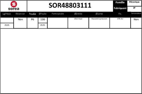 EAI SOR48803111 - Pompa idraulica, Sterzo autozon.pro