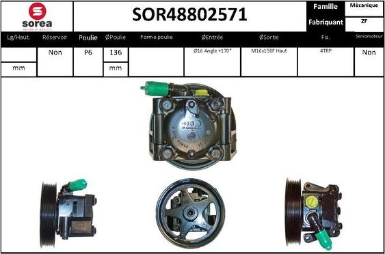 EAI SOR48802571 - Pompa idraulica, Sterzo autozon.pro