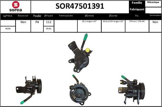 EAI SOR47501391 - Pompa idraulica, Sterzo autozon.pro