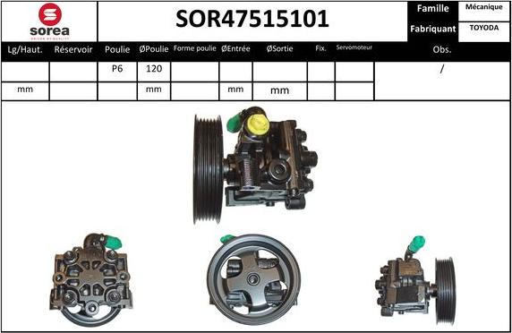 EAI SOR47515101 - Pompa idraulica, Sterzo autozon.pro