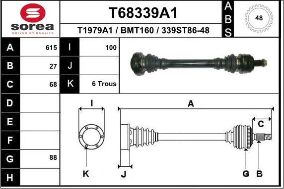 EAI T68339A1 - Albero motore / Semiasse autozon.pro