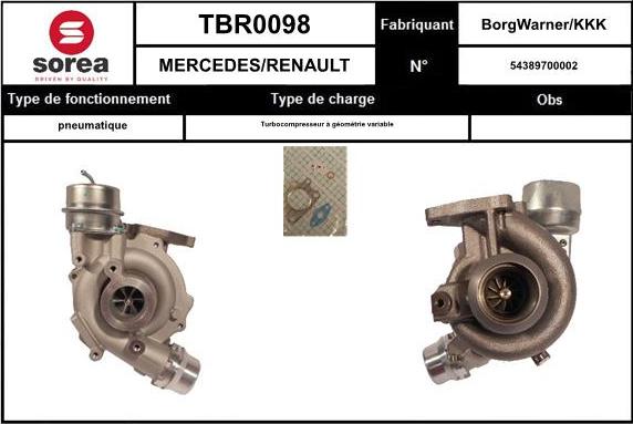 EAI TBR0098 - Turbocompressore, Sovralimentazione autozon.pro