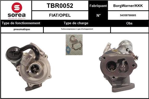 EAI TBR0052 - Turbocompressore, Sovralimentazione autozon.pro