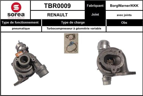 EAI TBR0009 - Turbocompressore, Sovralimentazione autozon.pro