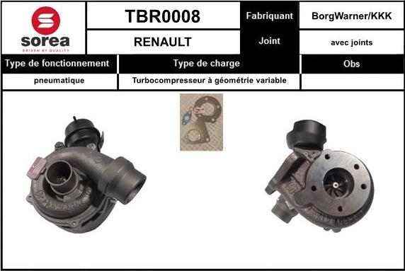 EAI TBR0008 - Turbocompressore, Sovralimentazione autozon.pro