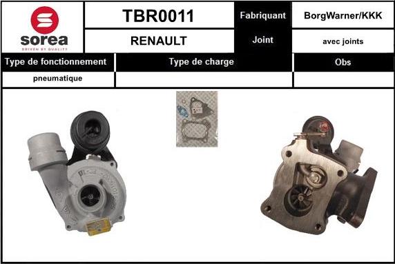 EAI TBR0011 - Turbocompressore, Sovralimentazione autozon.pro