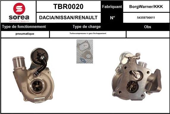 EAI TBR0020 - Turbocompressore, Sovralimentazione autozon.pro