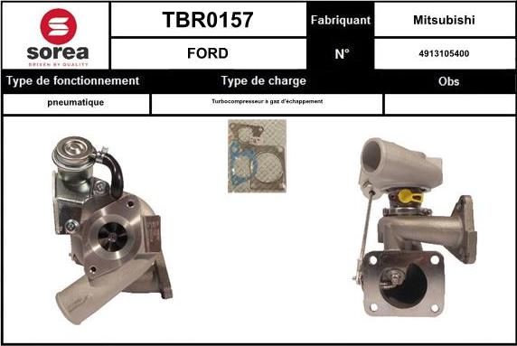 EAI TBR0157 - Turbocompressore, Sovralimentazione autozon.pro