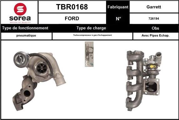 EAI TBR0168 - Turbocompressore, Sovralimentazione autozon.pro