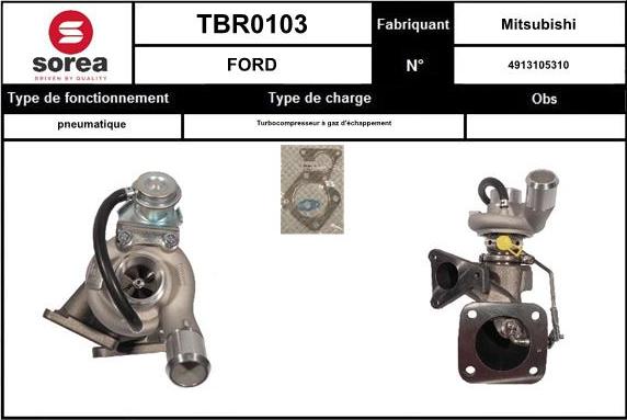 EAI TBR0103 - Turbocompressore, Sovralimentazione autozon.pro