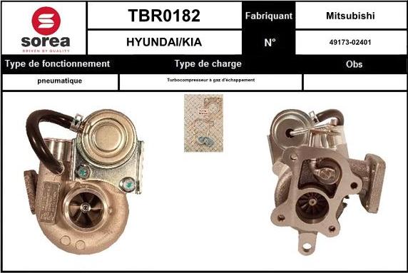 EAI TBR0182 - Turbocompressore, Sovralimentazione autozon.pro