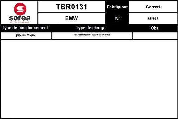 EAI TBR0131 - Turbocompressore, Sovralimentazione autozon.pro