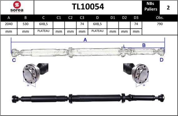 EAI TL10054 - Albero cardanico, Trasmissione al ponte autozon.pro