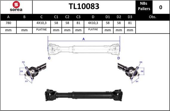 EAI TL10083 - Albero cardanico, Trasmissione al ponte autozon.pro