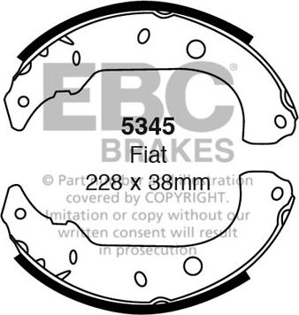 EBC Brakes 5345 - Kit ganasce freno autozon.pro