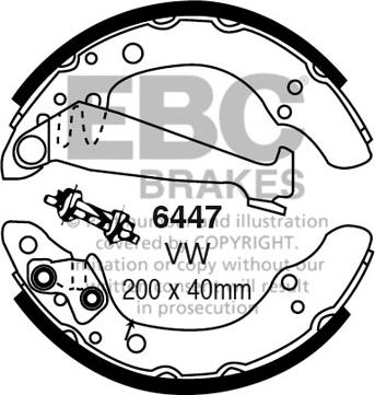 EBC Brakes 6447 - Kit ganasce freno autozon.pro