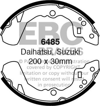 EBC Brakes 6485 - Kit ganasce freno autozon.pro