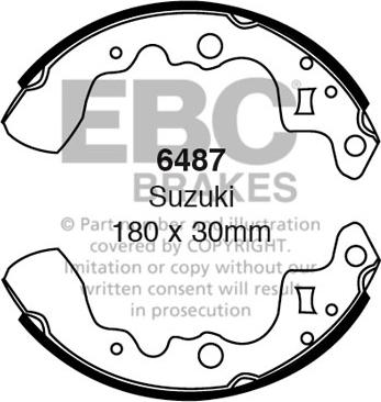 EBC Brakes 6487 - Kit ganasce freno autozon.pro