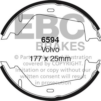 EBC Brakes 6594 - Kit ganasce freno autozon.pro