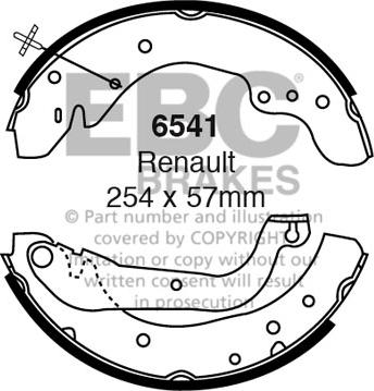 EBC Brakes 6541 - Kit ganasce freno autozon.pro