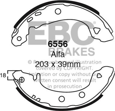 EBC Brakes 6556 - Kit ganasce freno autozon.pro