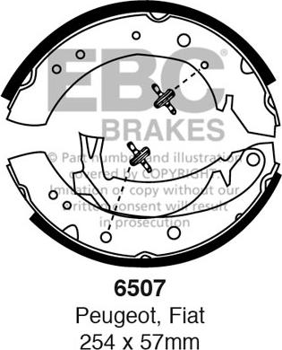 EBC Brakes 6507 - Kit ganasce freno autozon.pro