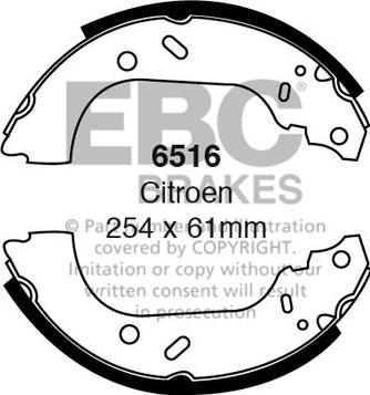 EBC Brakes 6516 - Kit ganasce freno autozon.pro