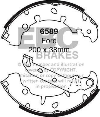 EBC Brakes 6589 - Kit ganasce freno autozon.pro