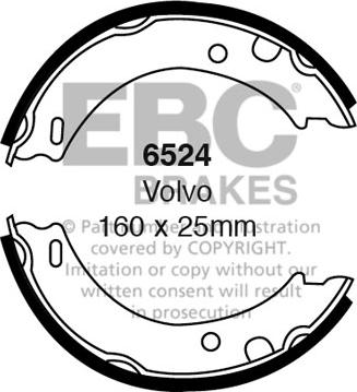 EBC Brakes 6524 - Kit ganasce freno autozon.pro